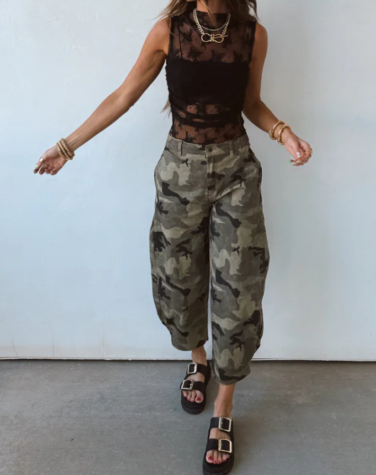 Riggins Camo Barrel  Jeans