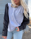 Your Man’s Shirt Patchwork Top
