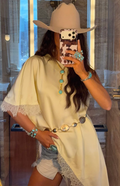 Asymmetric Lace Top in Butter Yellow