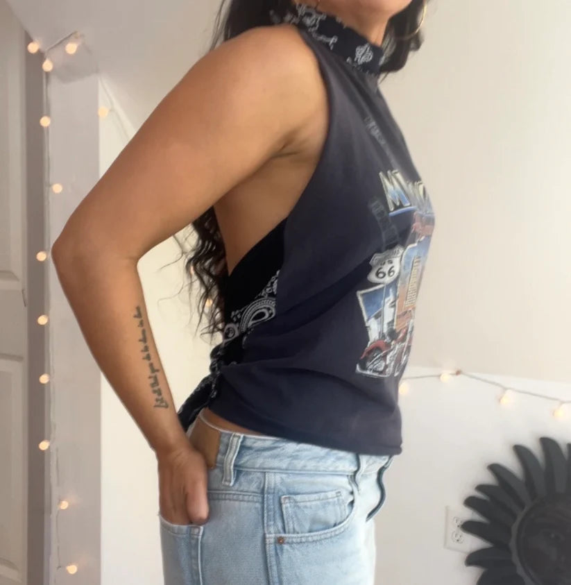 Harley Davidson Flame Halter Top