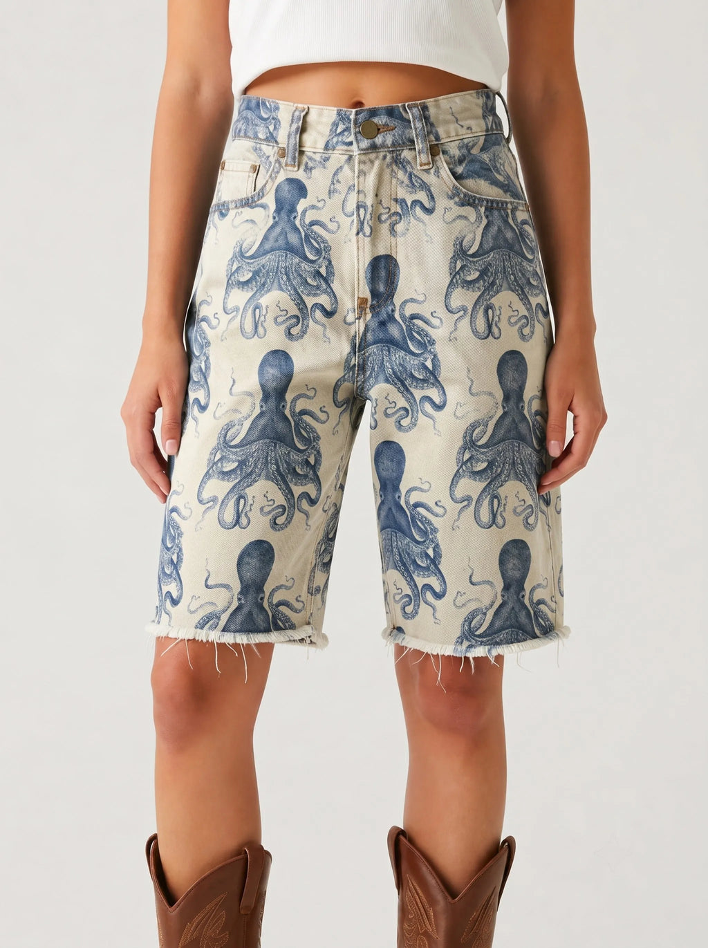 Octopus Sage Bermuda Shorts