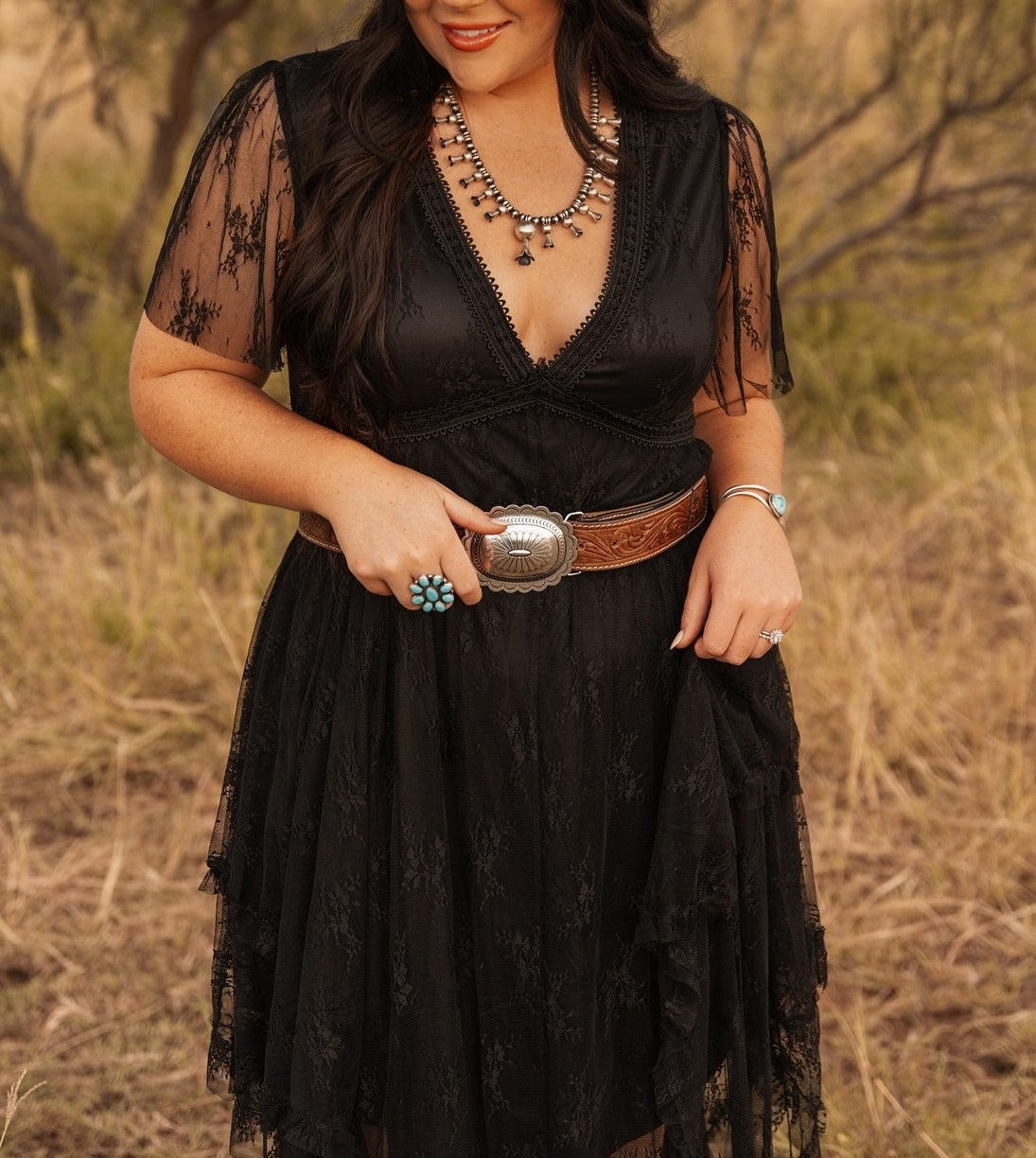Women's Lace Short Sleeve Dress