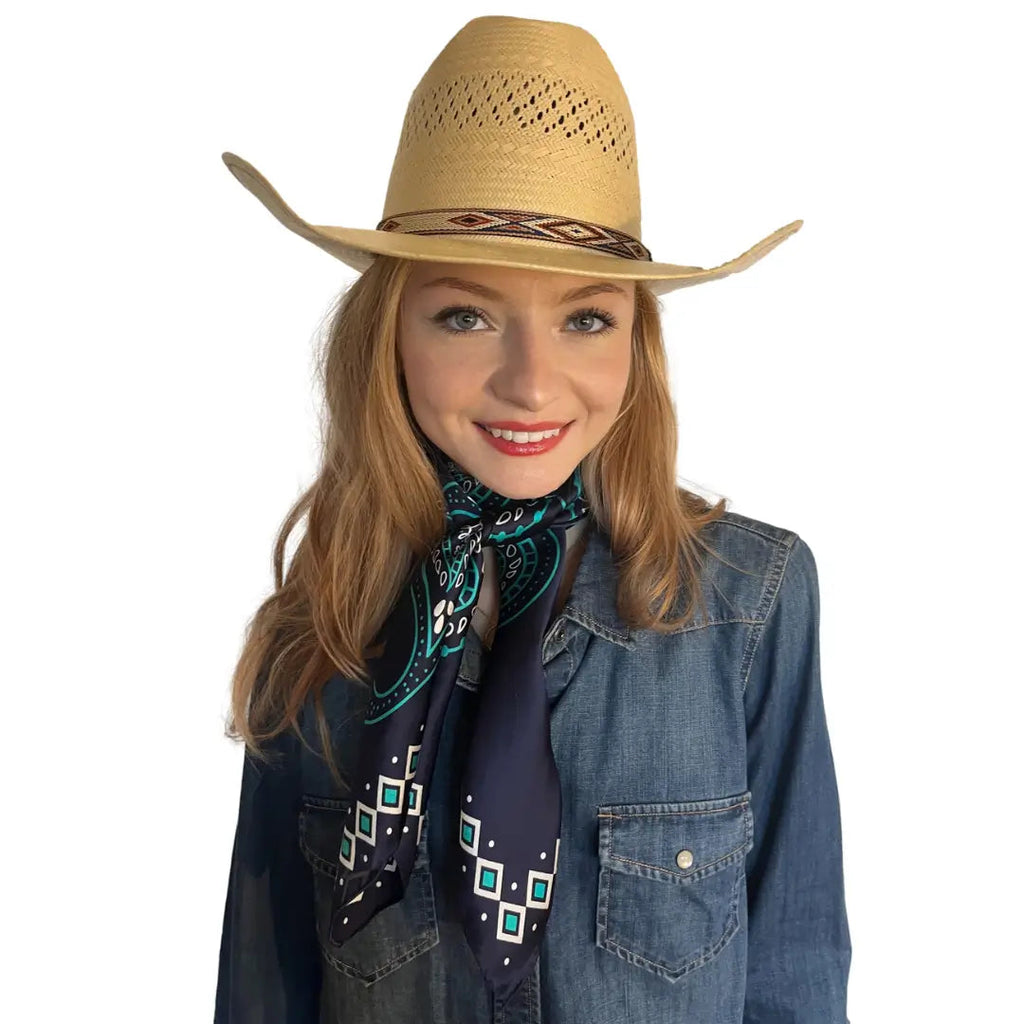 Paisley Wild Rags (Hondo) Blue Silk Scarf