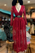 Women's Long Sleeve Lace Dress