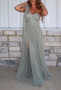Southem Sage One Shoulder Dress