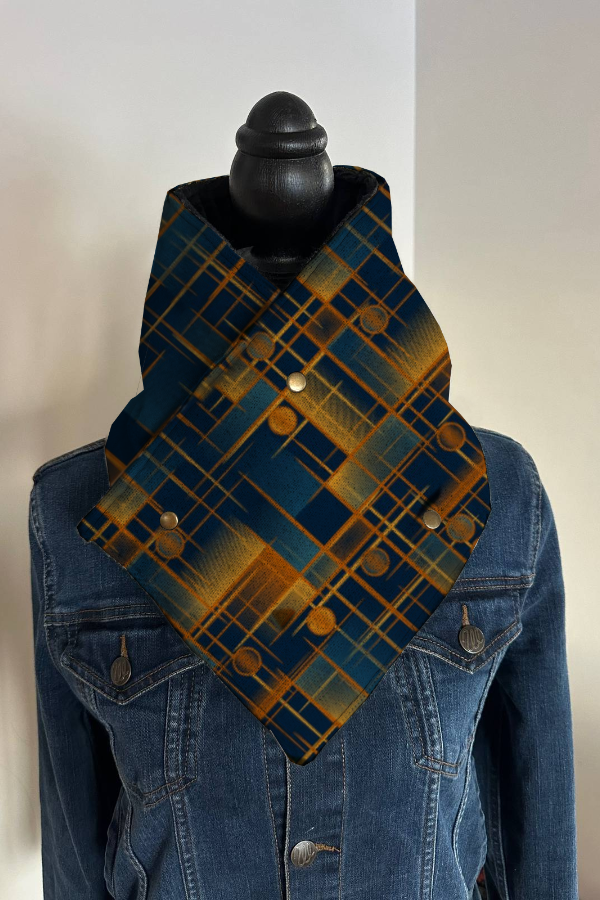 Women's Western Denim Warm Neck Hood Warm Neck Cover