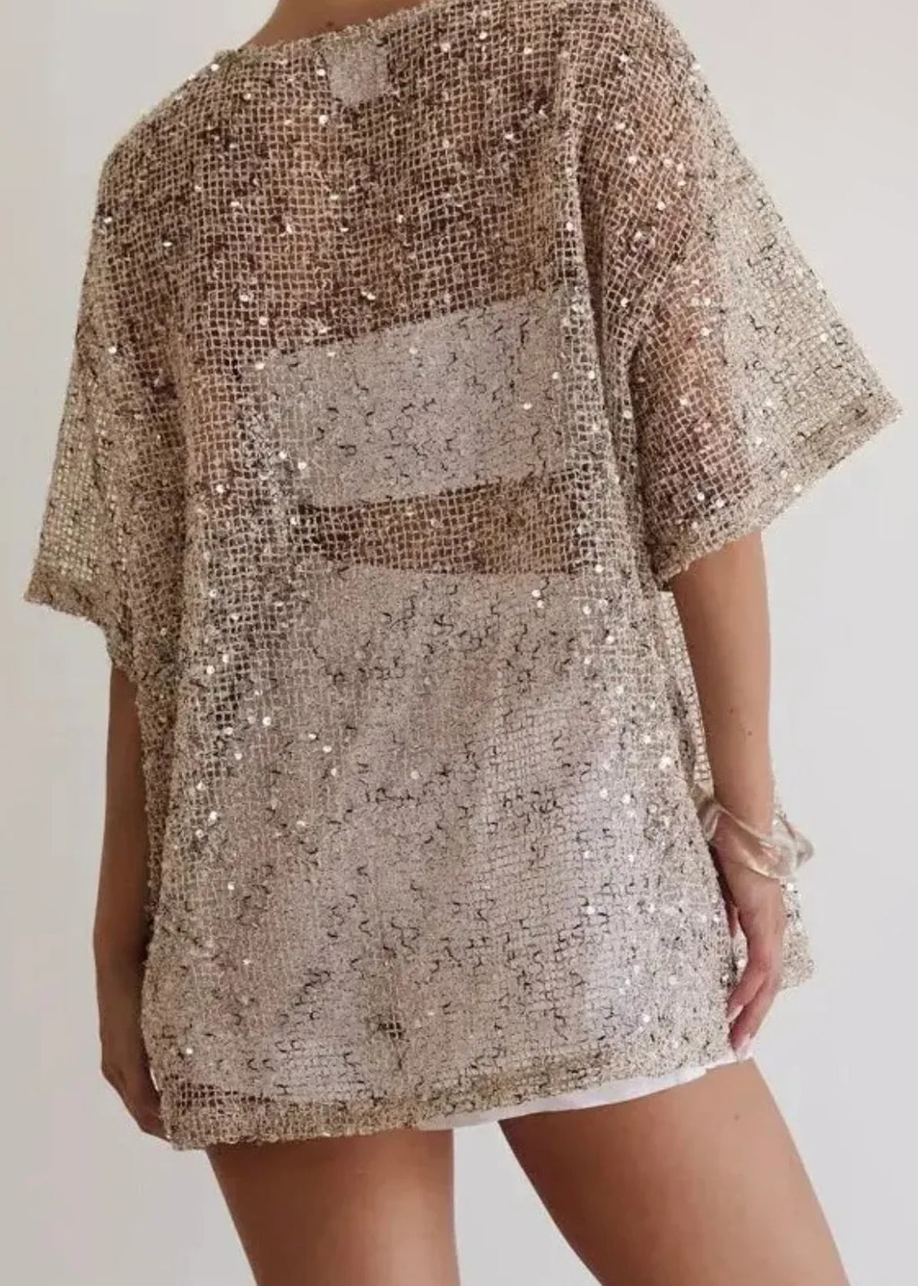 Sequin Oversized Top