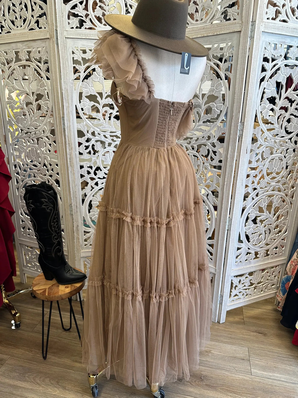 Women Puff Maxi Dress