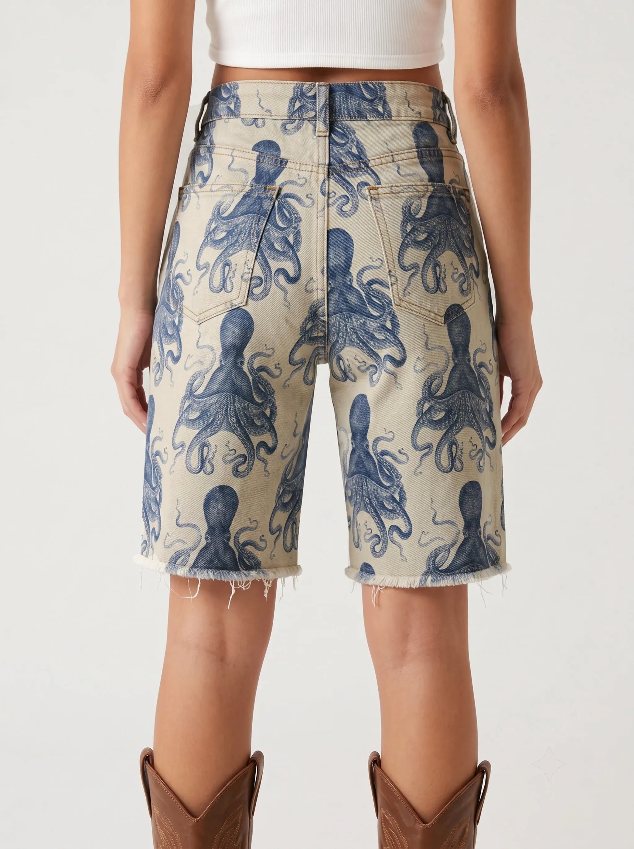 Octopus Sage Bermuda Shorts