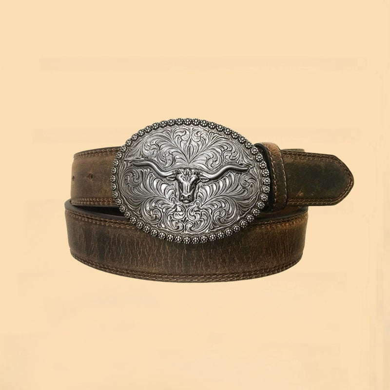 Longhorn Berry Edge Buckle Belt