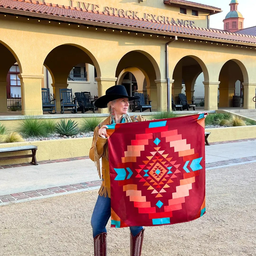 Aztec Wild Rags (Sunset in the Saddle) Silk Scarf