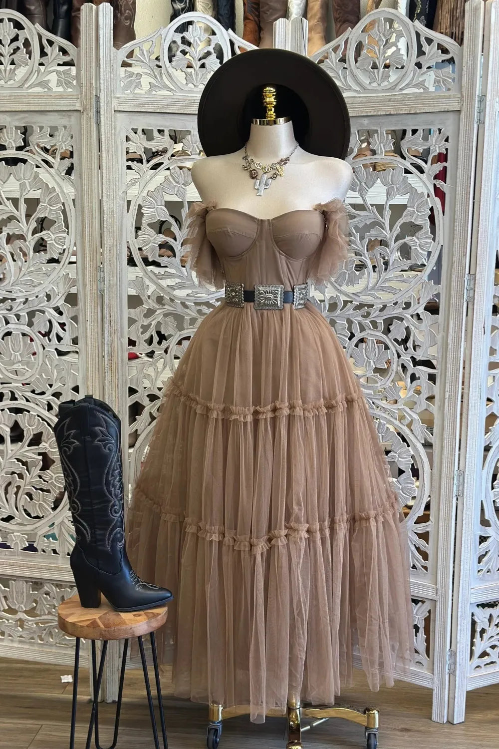 Women Puff Maxi Dress