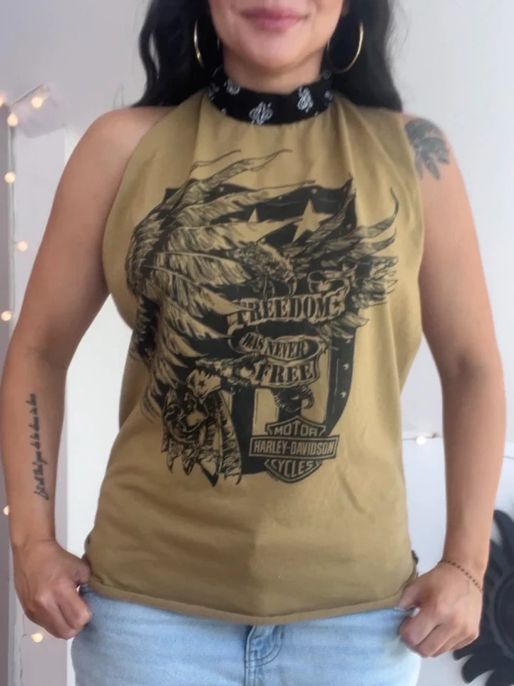 Harley Davidson Flame Halter Top