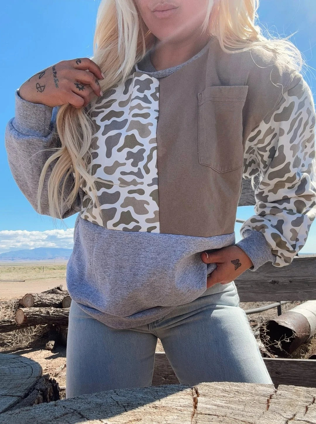 Duck Call Cowboy Crew Neck Sweatshirt