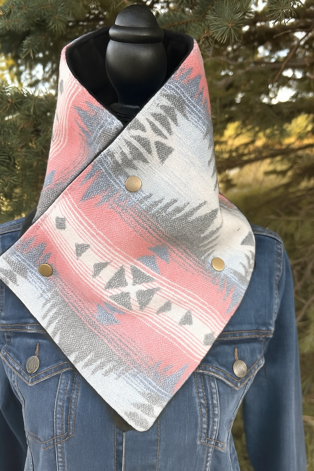 Western Cowboy Aztec Warm Neck Hood7