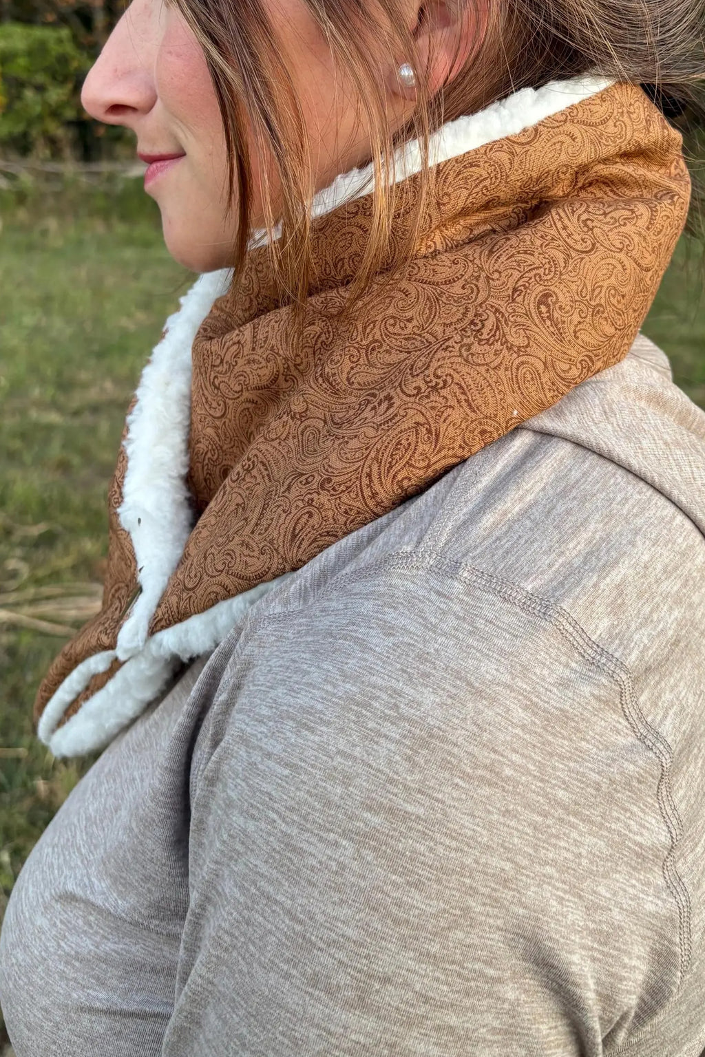 Women's Western Aztec Warm Neck Hood