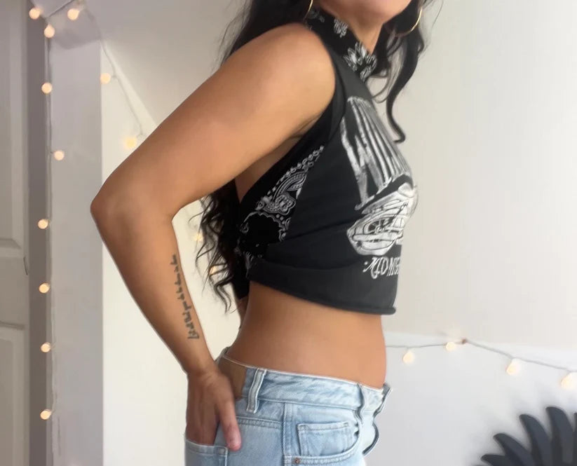 Willie Nelson Flame Halter Top