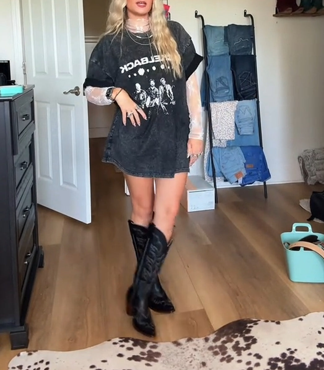 Women's Happy Printed T-shirt Dress
