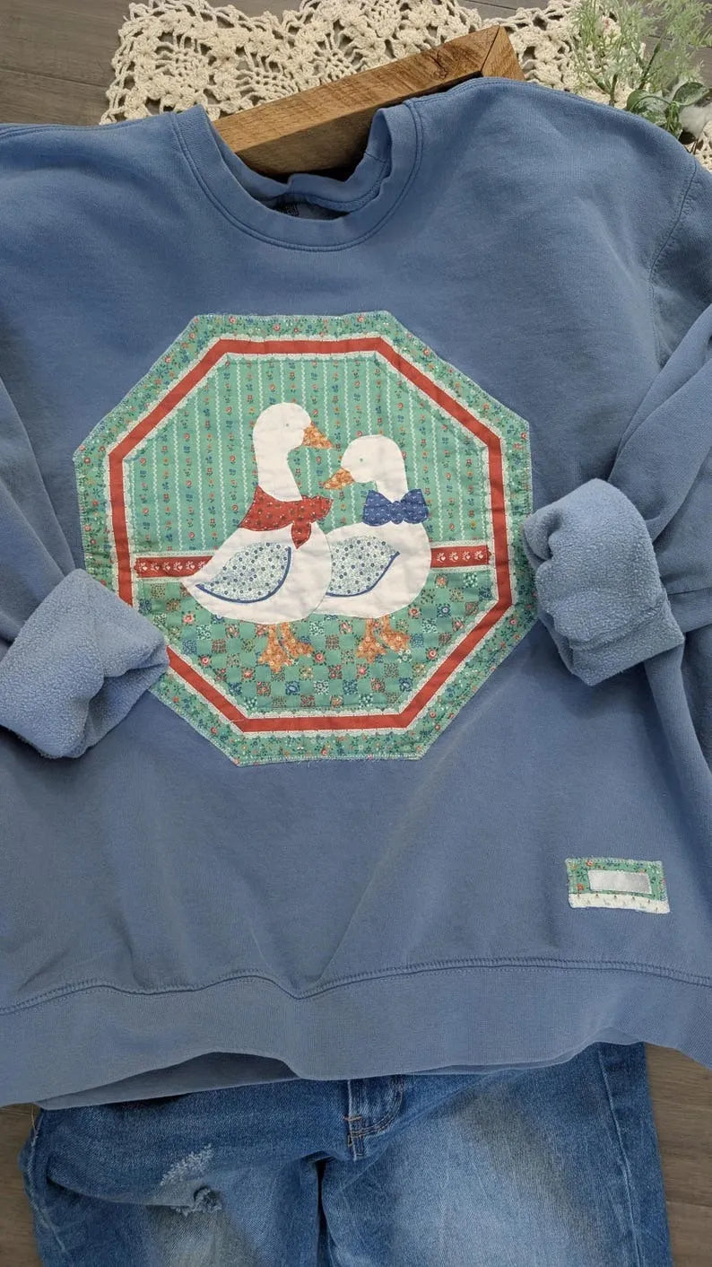 Vintage Goose COUPLE Cranston Print Crewneck