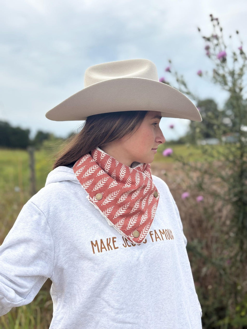 Fuzzy Western Neck Scarf