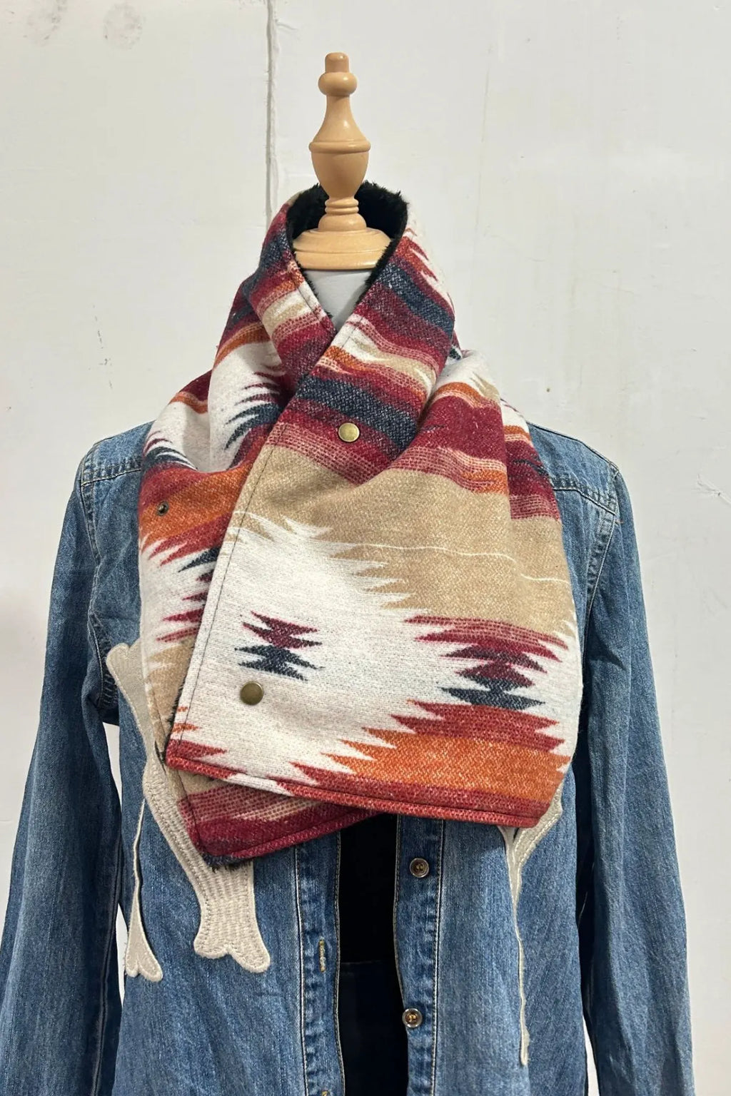 Western Cowboy Aztec Warm Neck Hood