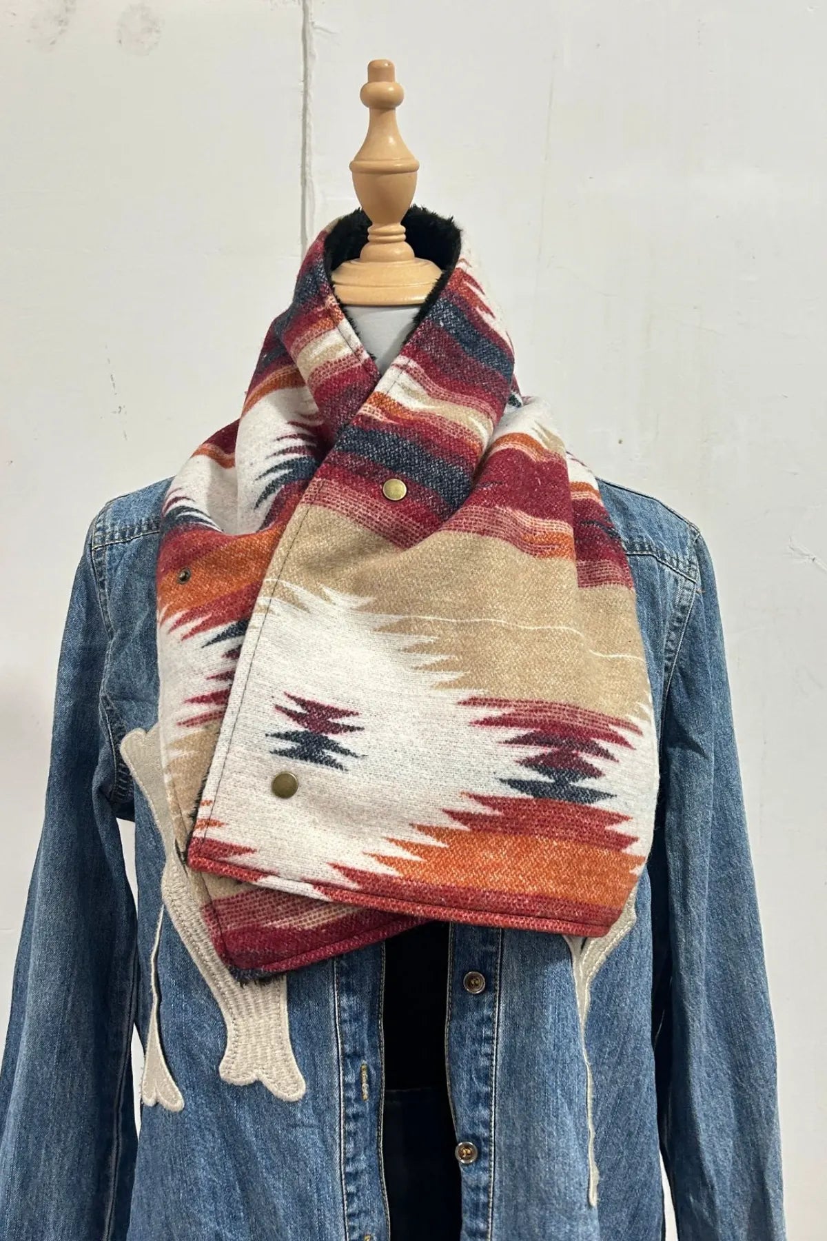 Western Cowboy Aztec Warm Neck Hood