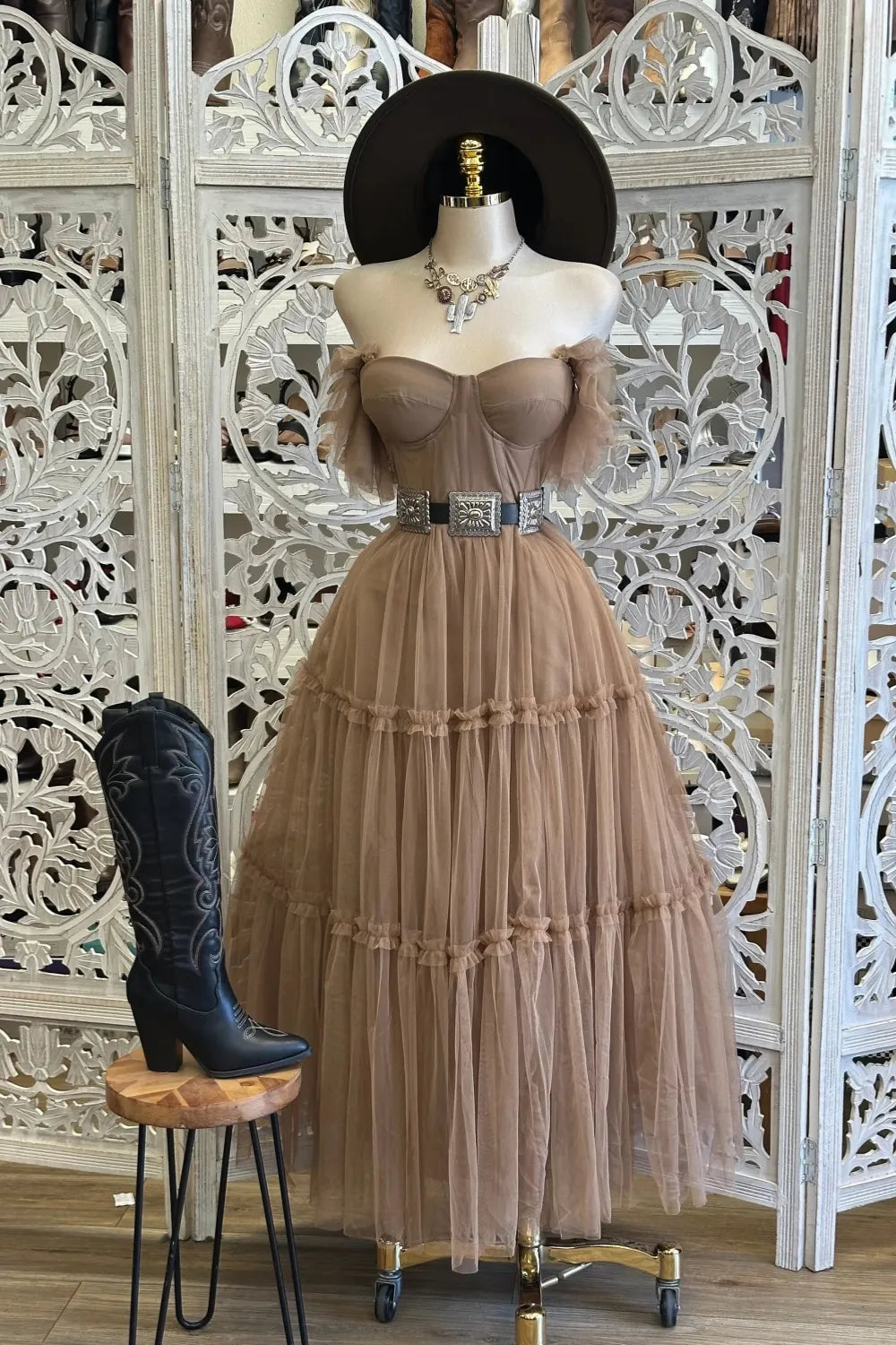 Women Puff Maxi Dress
