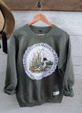 Lace & Quilted Pintail Crewneck