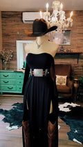 Wild Frontier Strapless Slit Maxi Dress