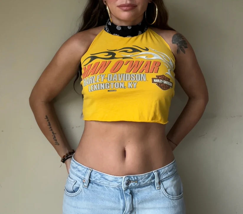 Harley Davidson Flame Halter Top