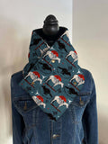 Western Cowboy Sun and Horse Warm Neck Hood