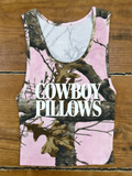 Pink Camo Cowboy Pillows Tank Top
