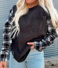His Work Shirt  Patchwork Top