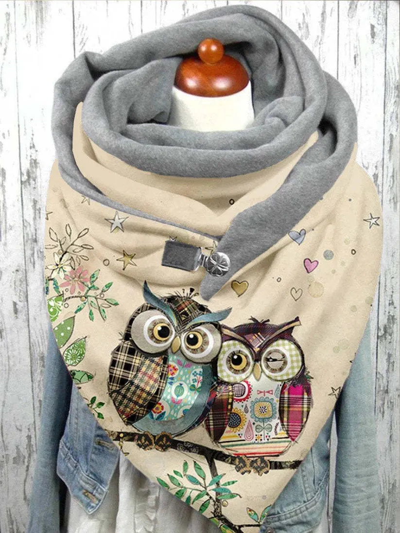 Owl print scarf