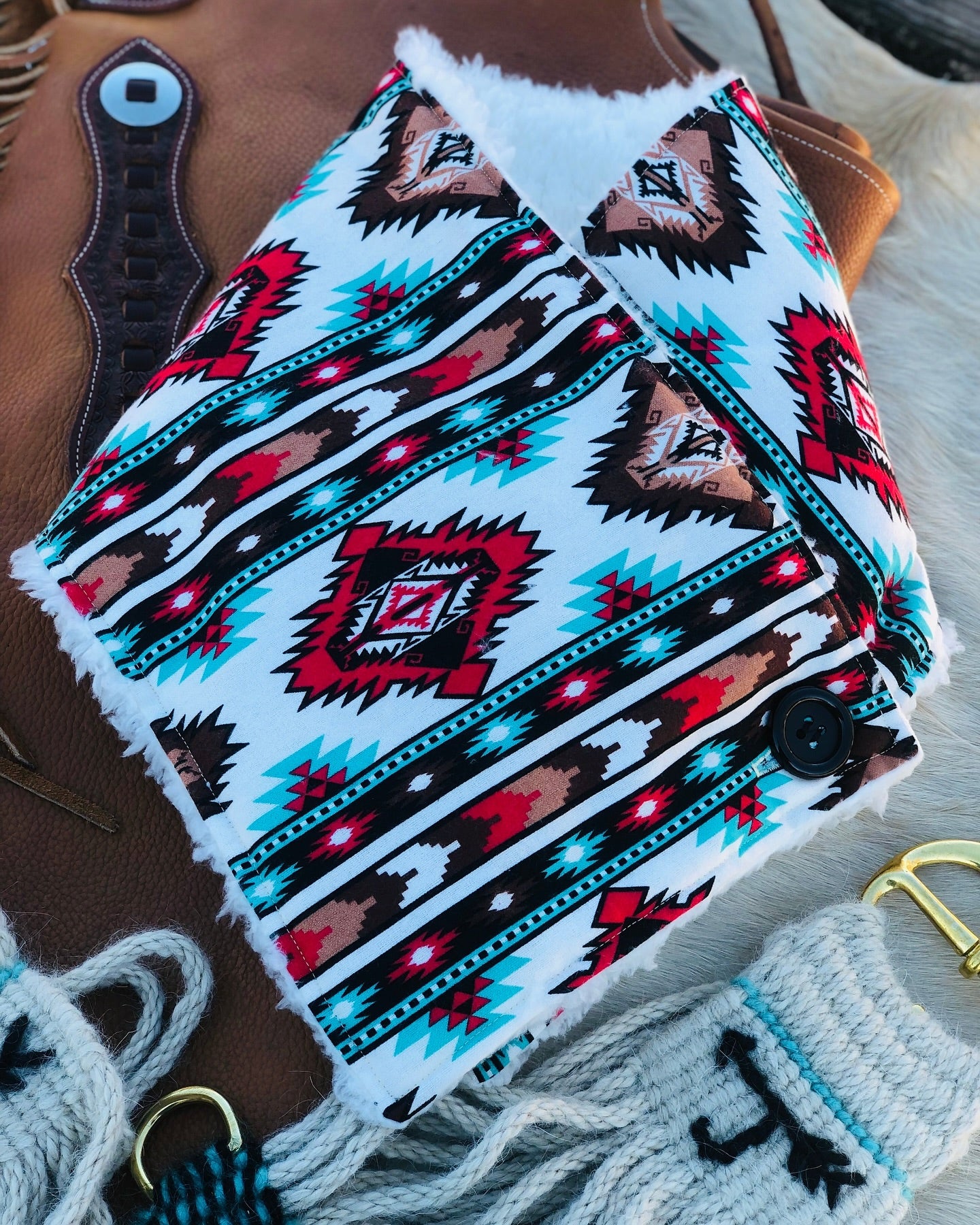 Women's Warm Neck Hood Scarf-aztec
