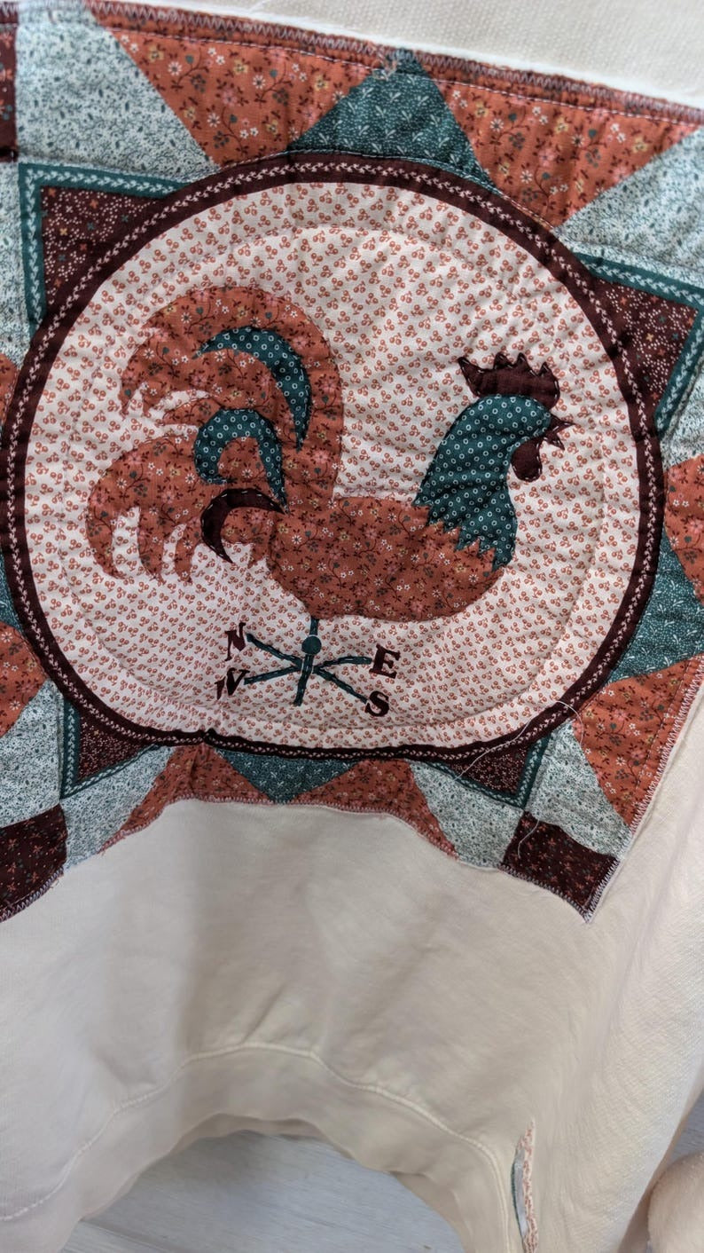 WEATHERVANE Rooster Cranston Print Crewneck