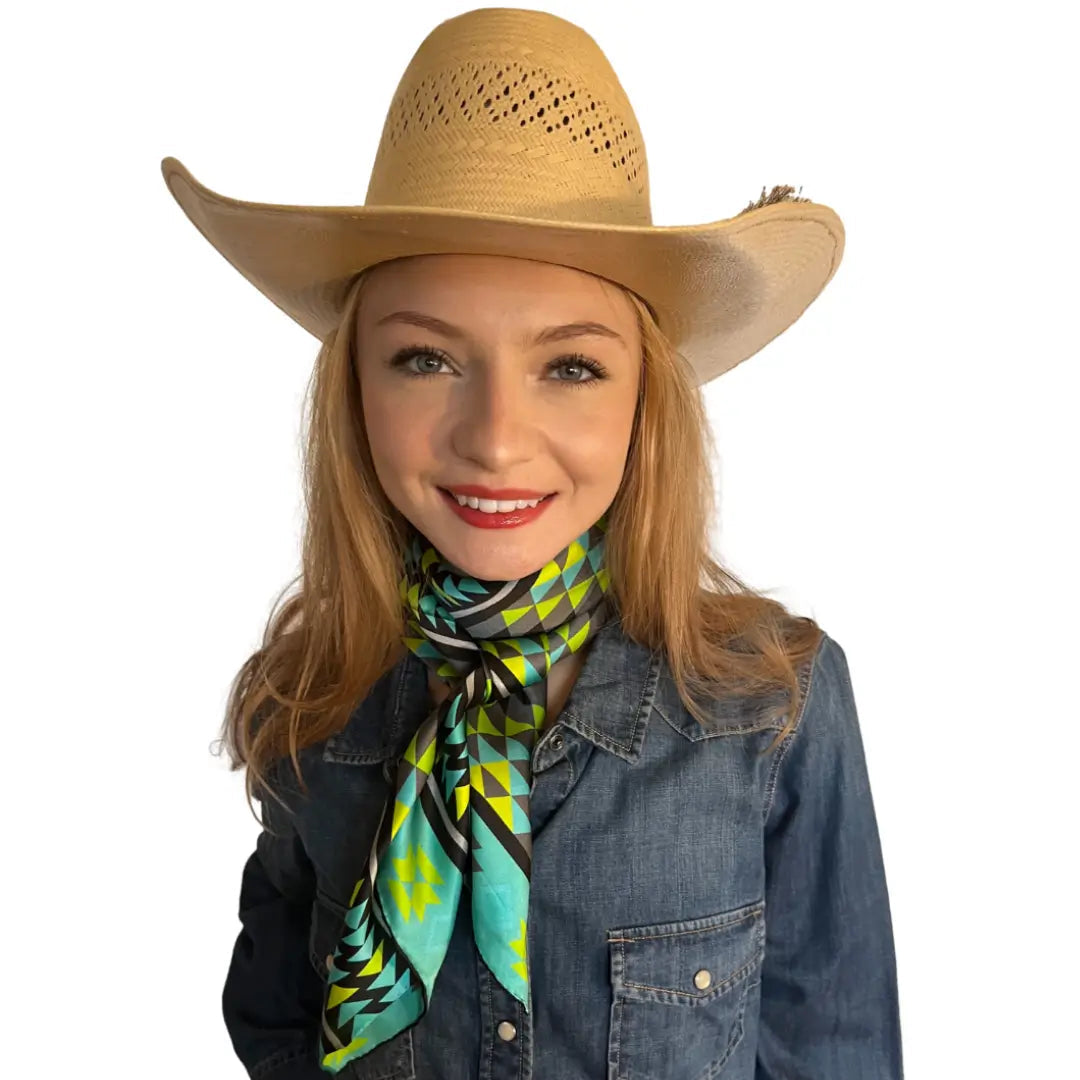 Aztec Wild Rags (Trails to Big Spring) Silk Scarf
