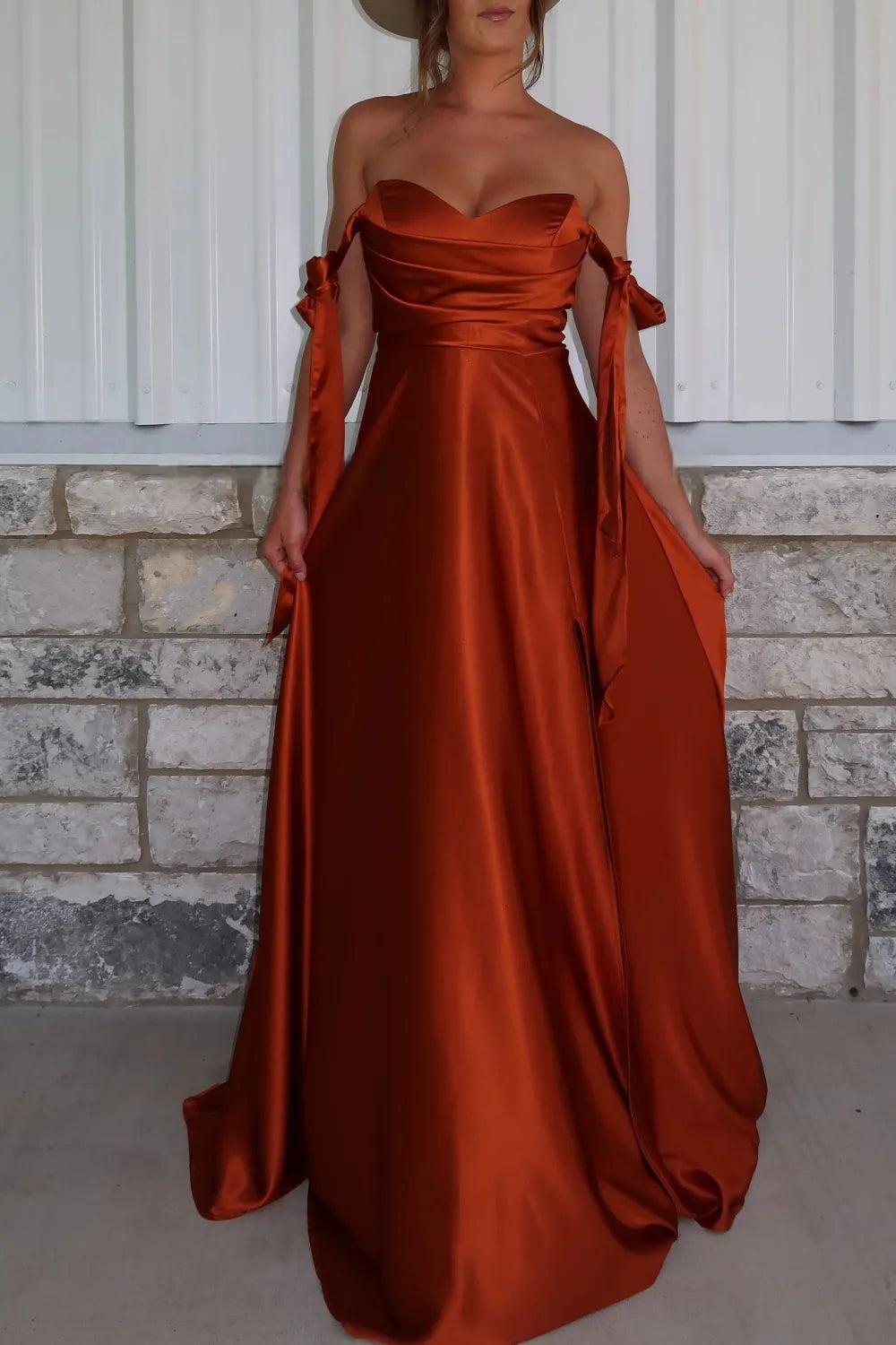 Desert Sand Satin Dress