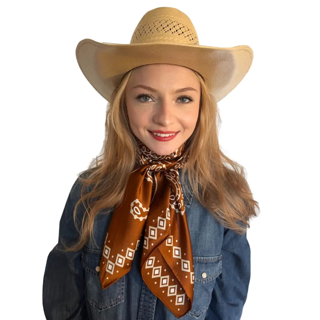 Paisley Wild Rags (Cookie) Sienna Brown Silk Scarf