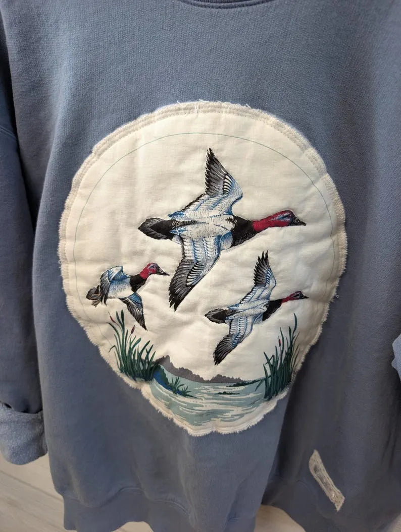FLYING Ducks Print Crewneck
