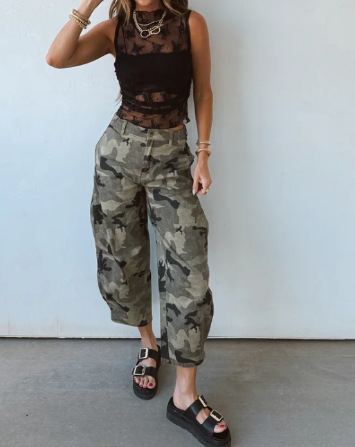 Riggins Camo Barrel  Jeans