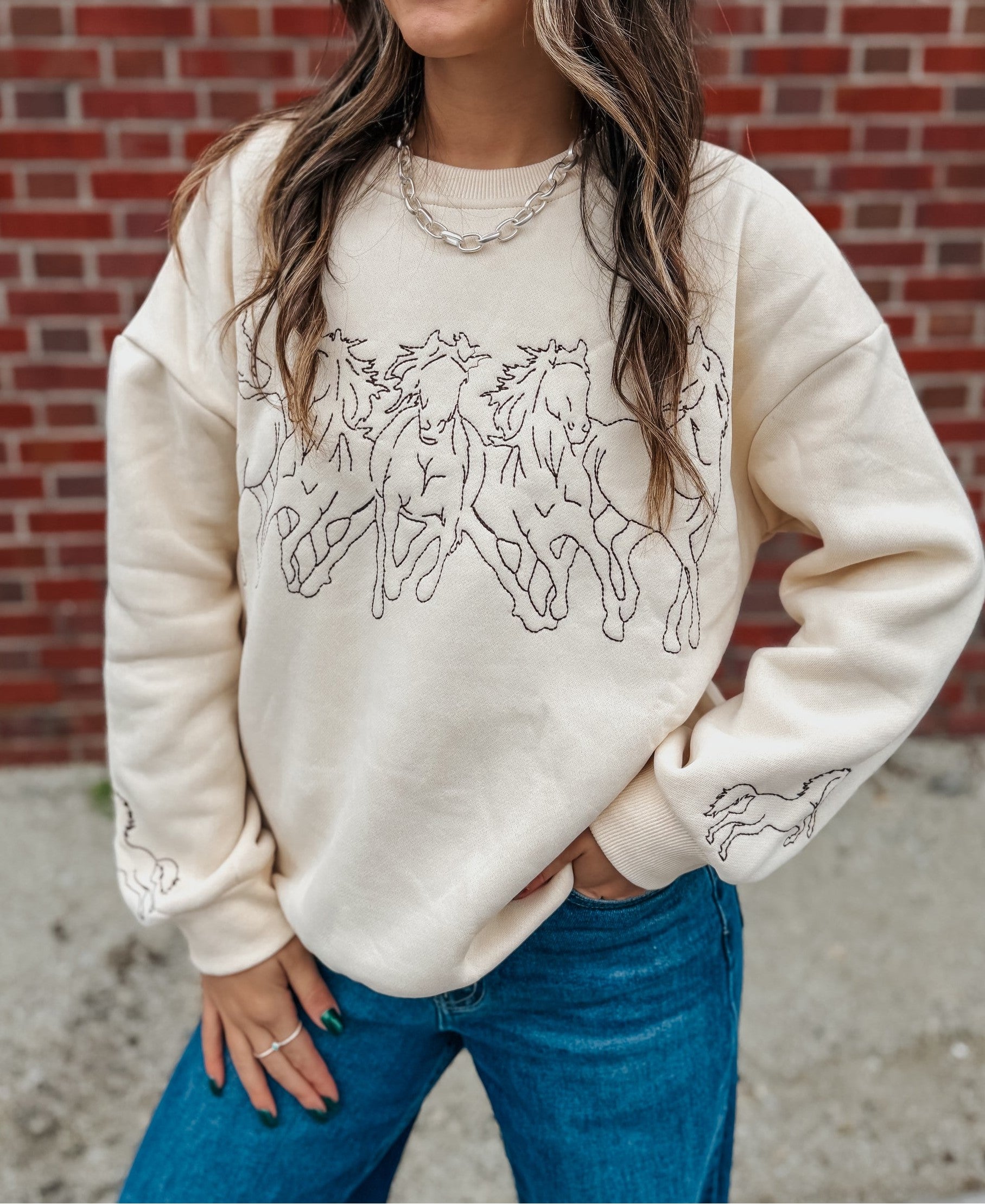 Lone Rider Horse Sweatshirt
