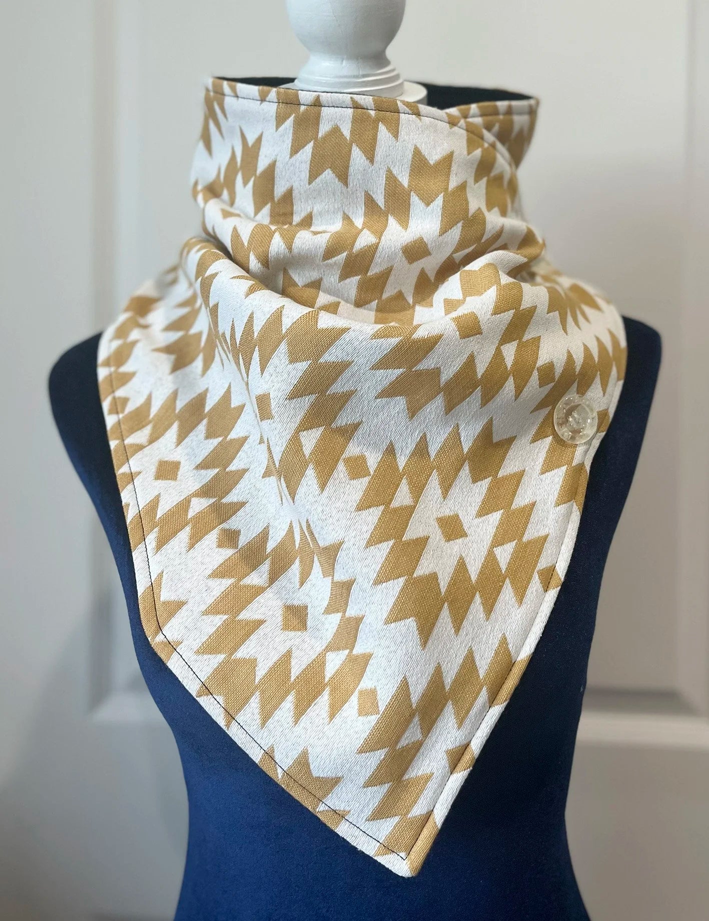 Aztec Grey-white Diamonds Western Warm Neck Hood