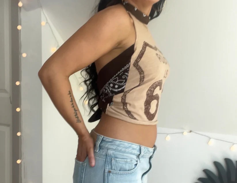 Route 66 Flame Halter Top
