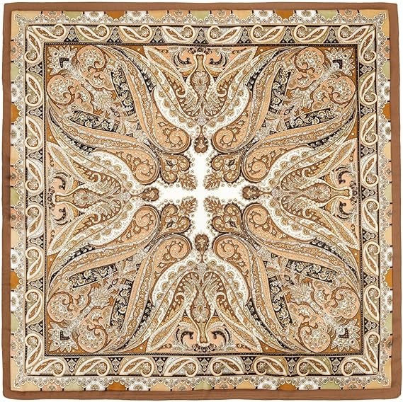 Vintage Silk Feel Square Scarf