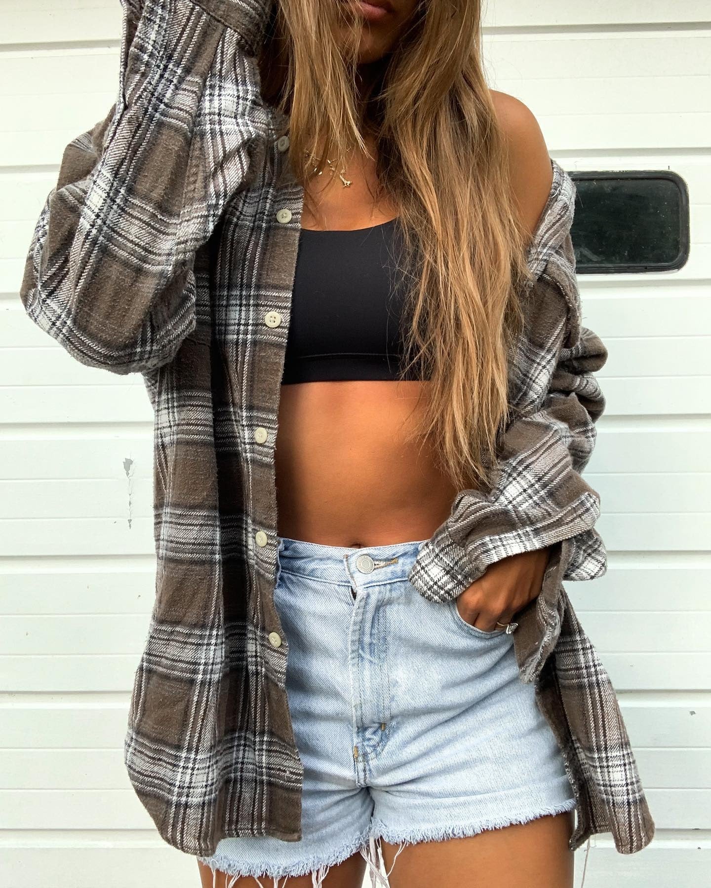 Retro Autumn Plaid Top