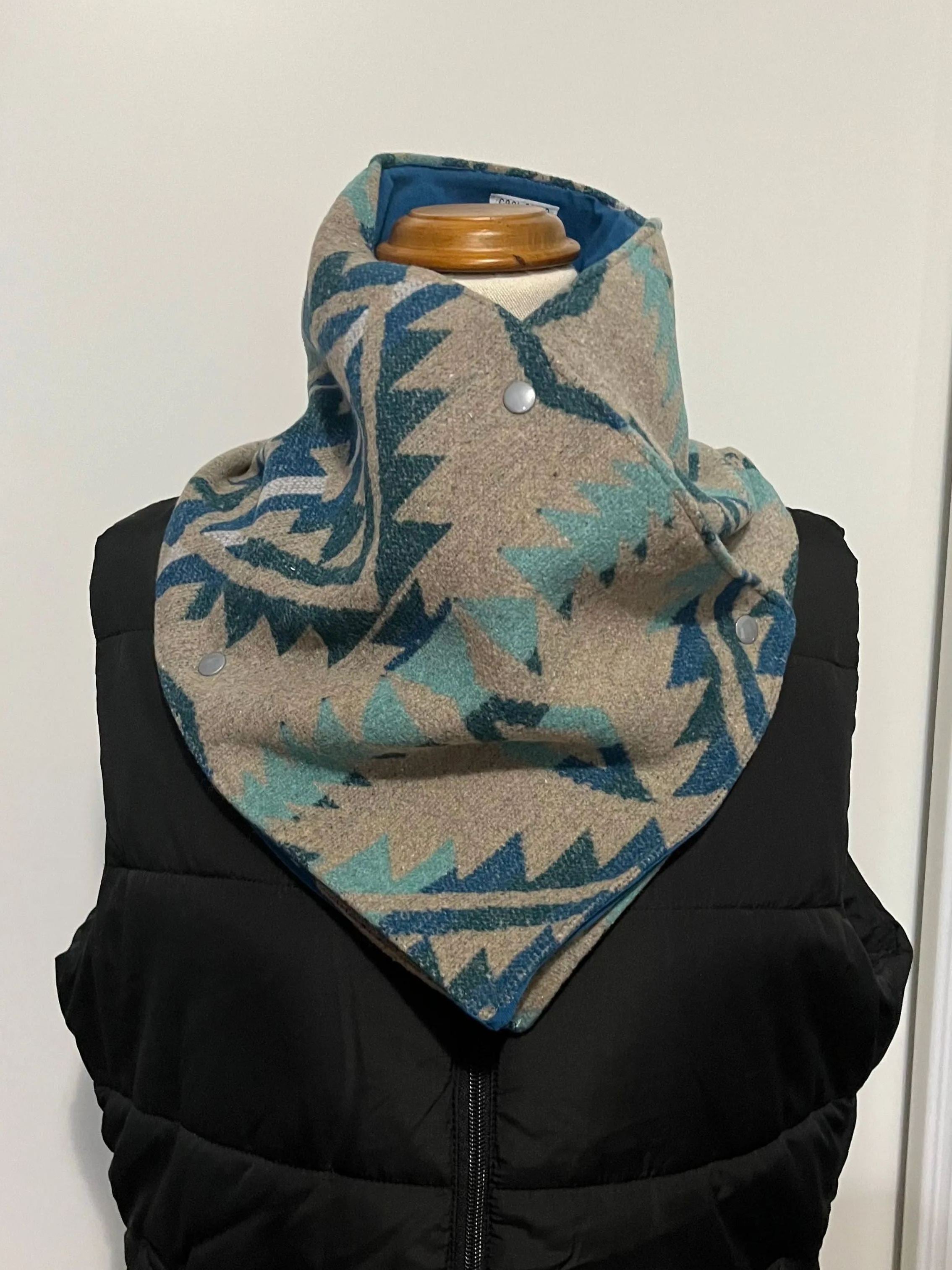 Western Cowboy Aztec Warm Neck Hood