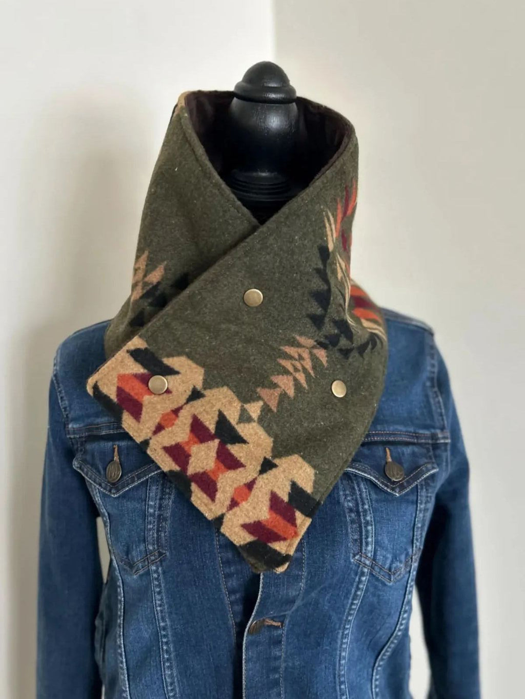 Western Cowboy Aztec Warm Neck Hood