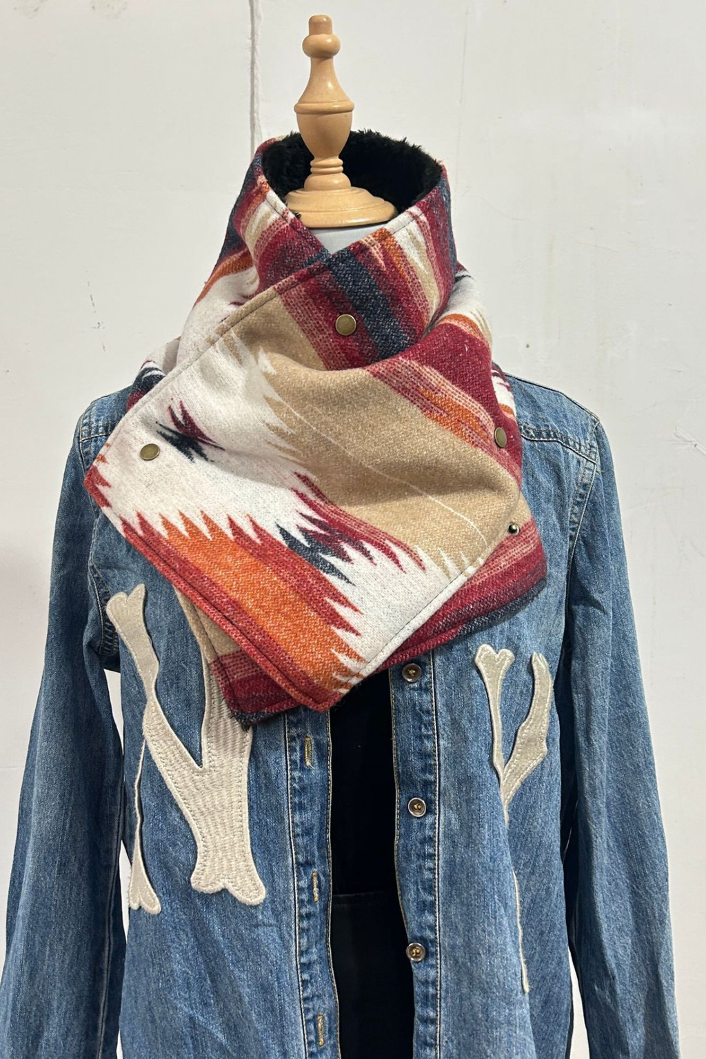 Western Cowboy Aztec Warm Neck Hood