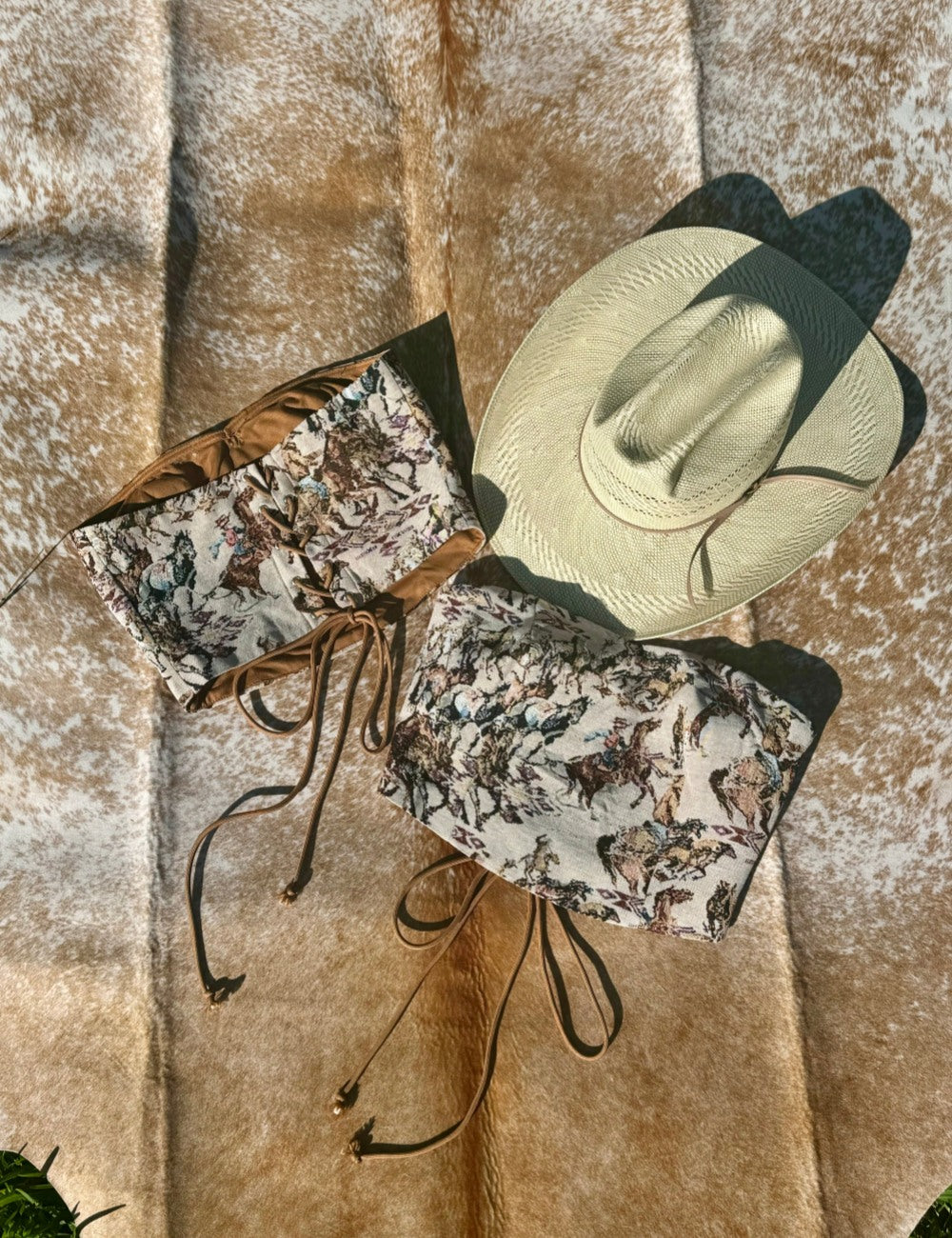 The Vintage Cowboy Tie Corset Top